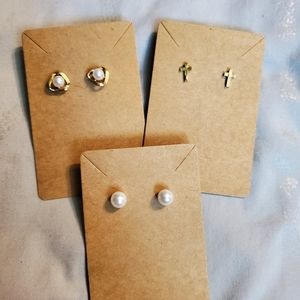 3 pair of earrings